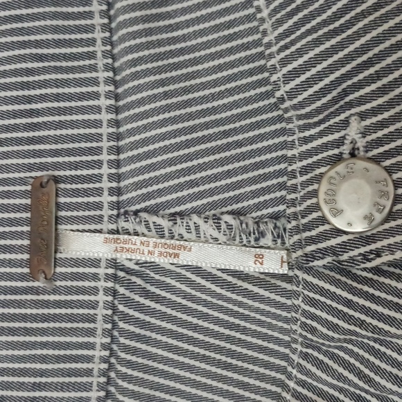 Free People Conductor Striped Ankle Skinny Jeans - Picture 6 of 8